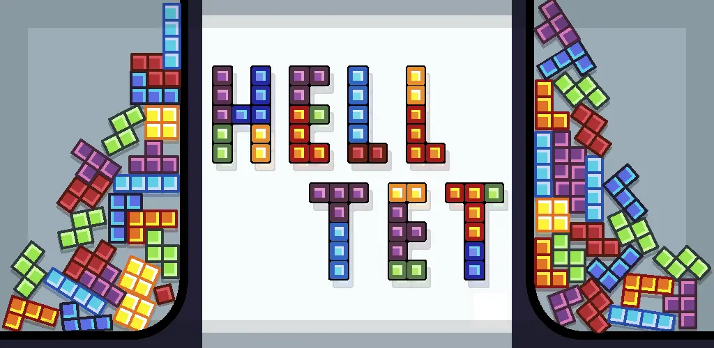 The splash screen of the game: Hell Tet.